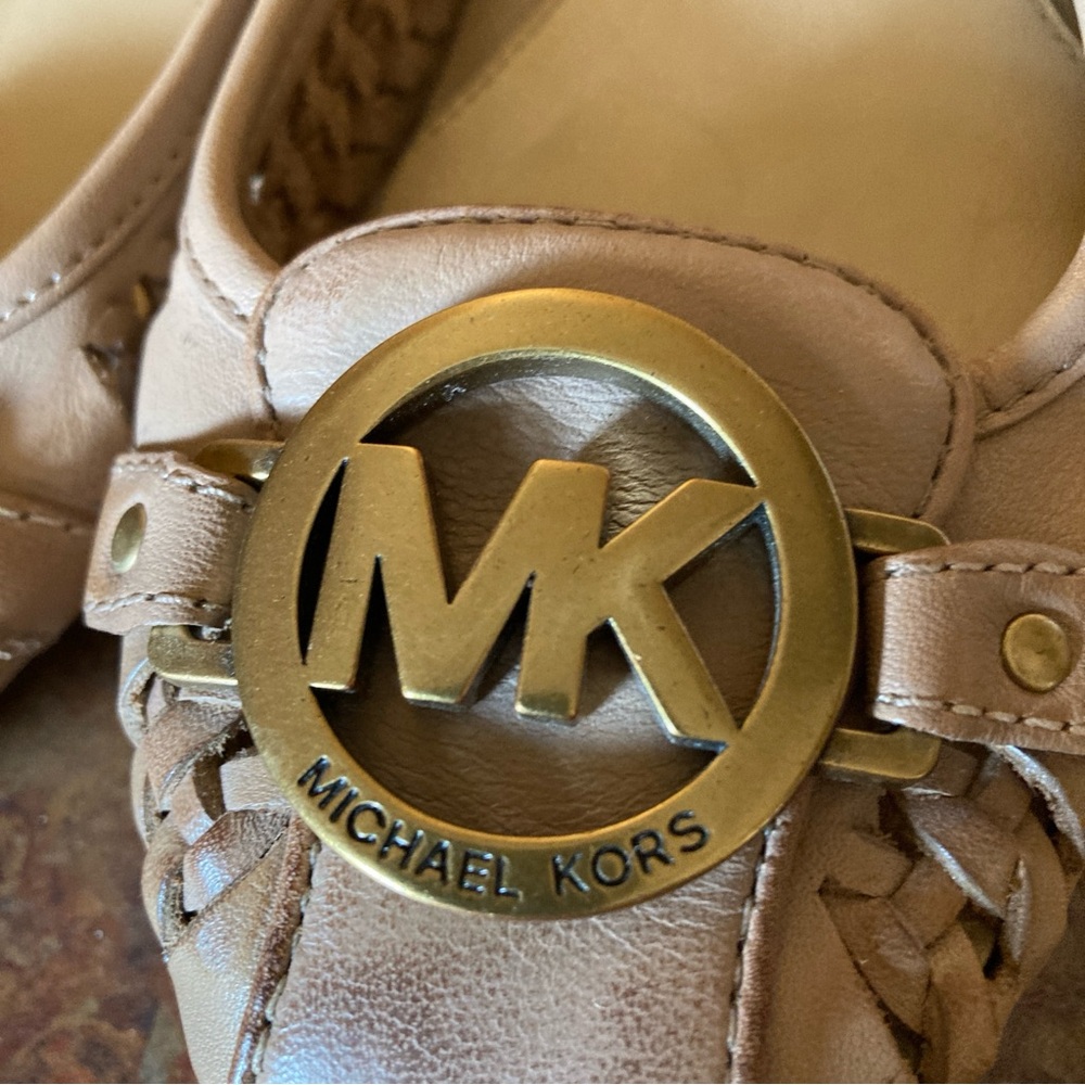 Michael Michael Kors Size 6.5 burnished tan leather slip on moccasins - Picture 6 of 12